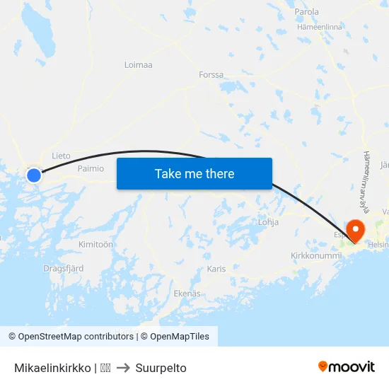 Mikaelinkirkko | ⛪🌳 to Suurpelto map