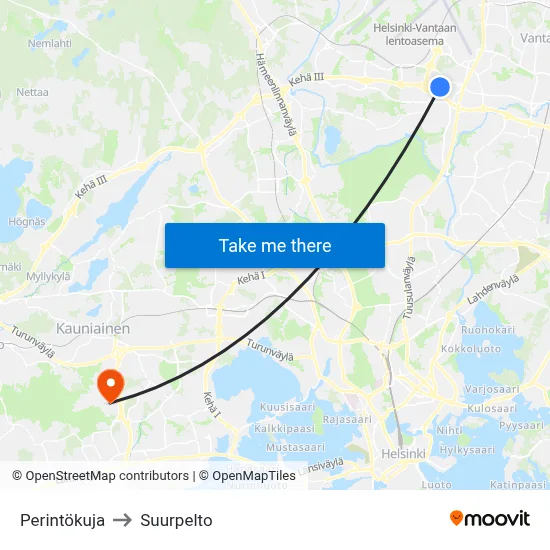 Heritage Alley to Suurpelto map