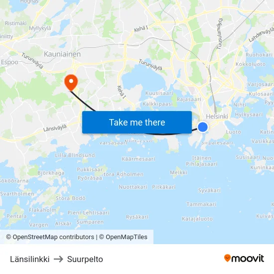 Länsilinkki to Suurpelto map