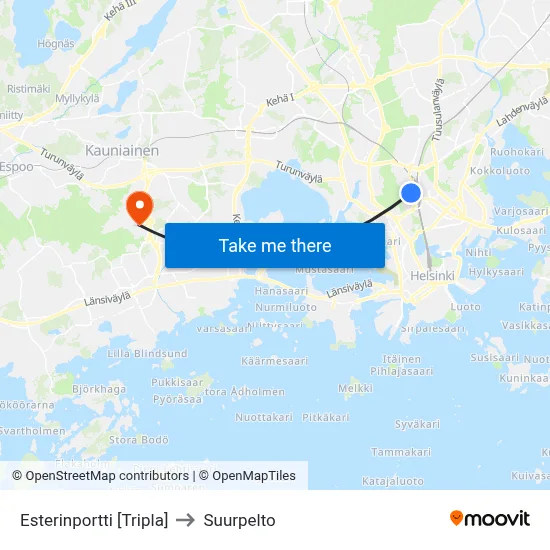 Esterinportti [Tripla] to Suurpelto map