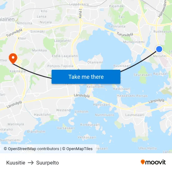 Spruce Road to Suurpelto map