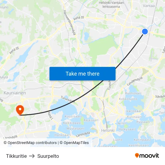 Tikkuri Road to Suurpelto map