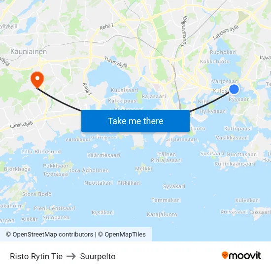 Risto Rytin Tie to Suurpelto map