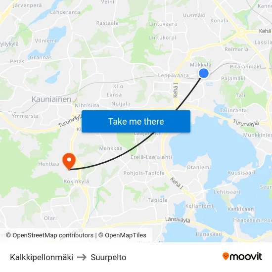 Chalk Field Hill to Suurpelto map