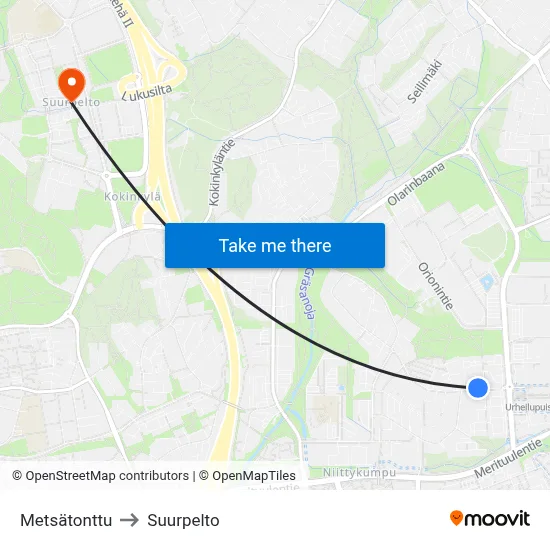 Forest Elf to Suurpelto map