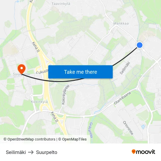 Sail Hill to Suurpelto map