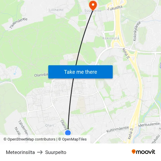 Meteor Bridge to Suurpelto map