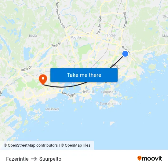 Fazer Road to Suurpelto map