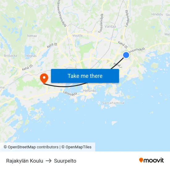 Raja Village School to Suurpelto map