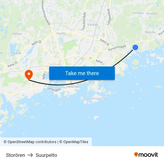 Storören to Suurpelto map