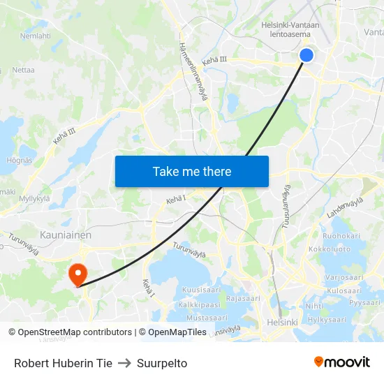 Robert Huber Road to Suurpelto map