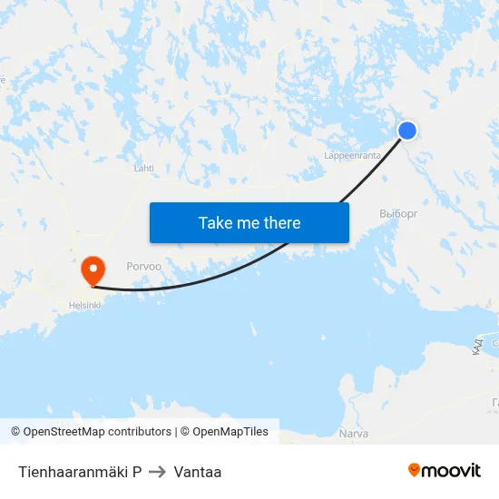 Tienhaaranmäki N to Vantaa map
