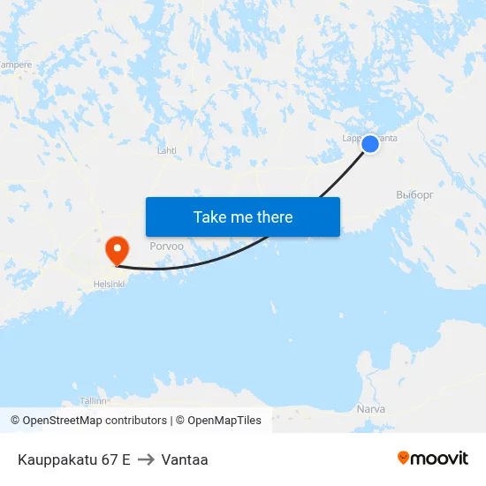 Shopping Street 67 E to Vantaa map
