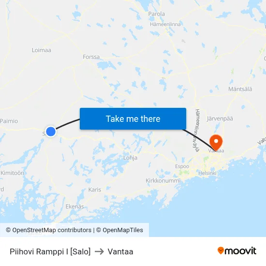 Piihovi Ramppi I [Salo] to Vantaa map