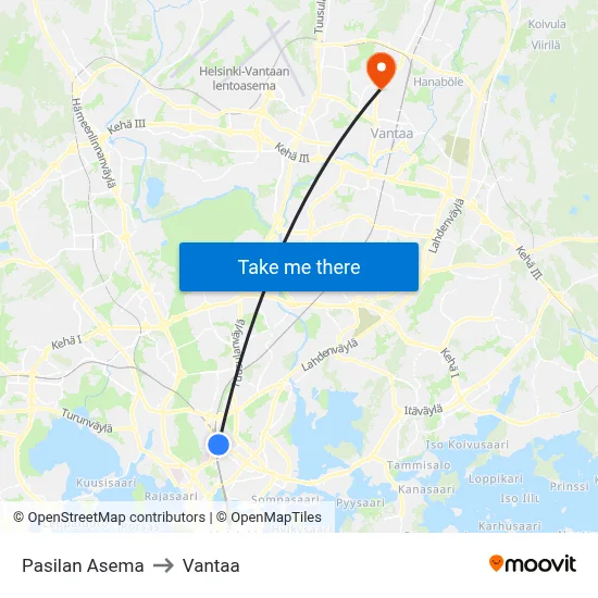 Pasilan Asema | 🚆🛍🏨 to Vantaa map