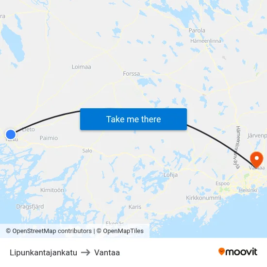 Lipunkantajankatu to Vantaa map