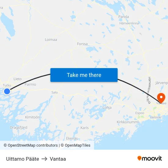 Uittamo Pääte | 🏞 to Vantaa map
