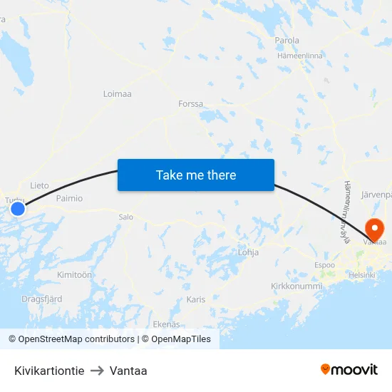 Kivikartiontie to Vantaa map