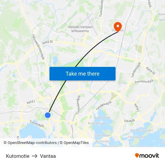 Weaving Road to Vantaa map