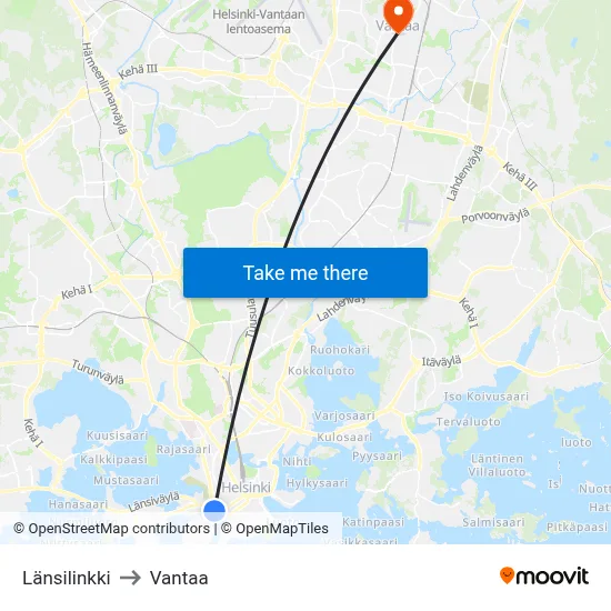 West Link to Vantaa map
