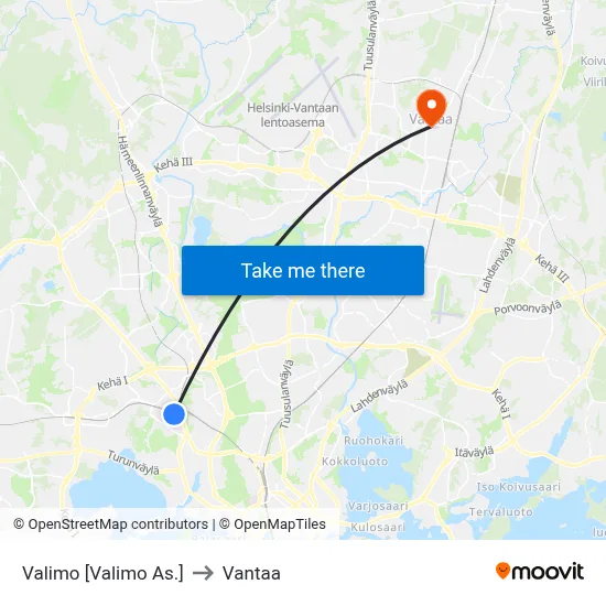 Foundry [Foundry Station] to Vantaa map