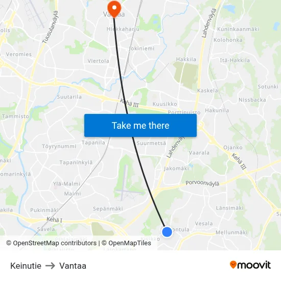 Swing Road to Vantaa map