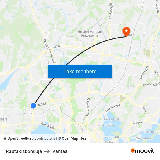 Rail Track Alley to Vantaa map