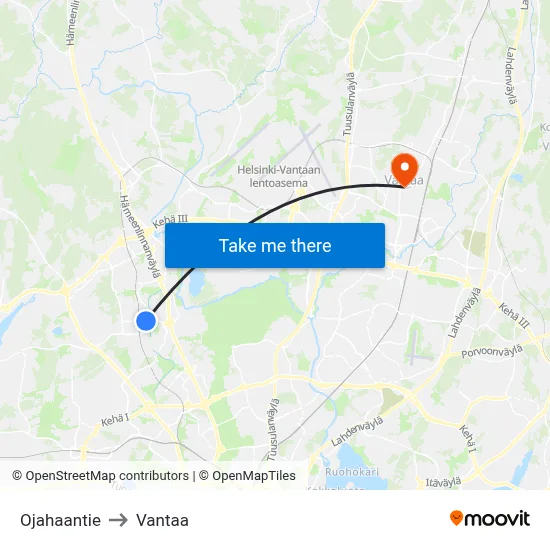 Ditch Road to Vantaa map