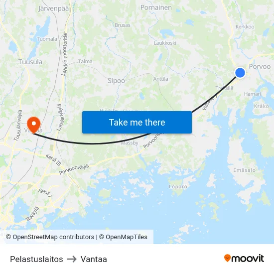 Rescue Station to Vantaa map