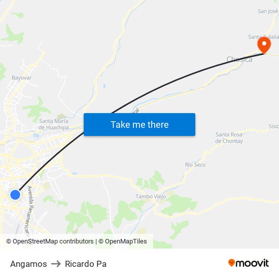 Angamos to Ricardo Pa map