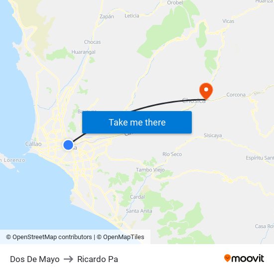 Dos De Mayo to Ricardo Pa map