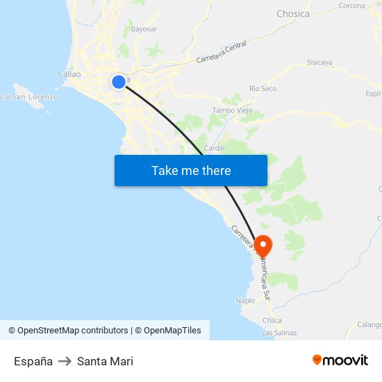 España to Santa Mari map