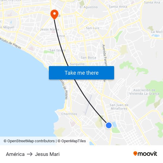 América to Jesus Mari map