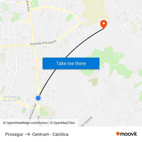 Prosegur to Centrum - Católica map