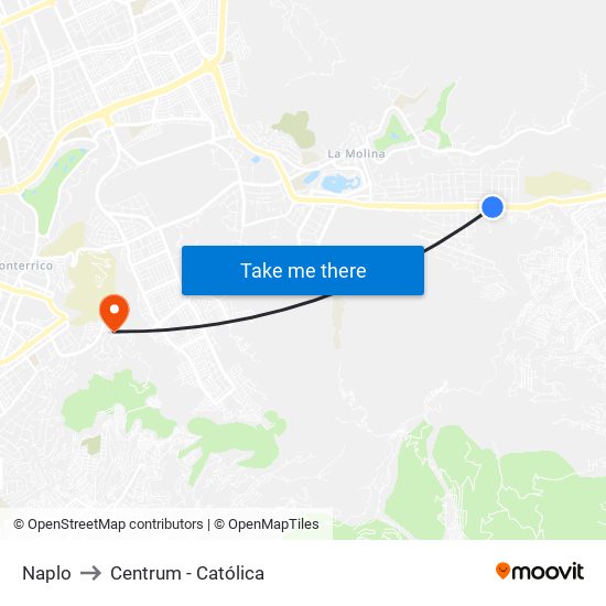 Naplo to Centrum - Católica map