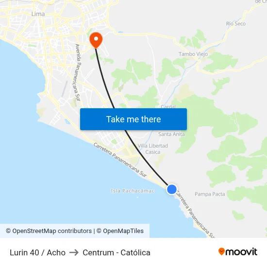 Lurin 40 / Acho to Centrum - Católica map