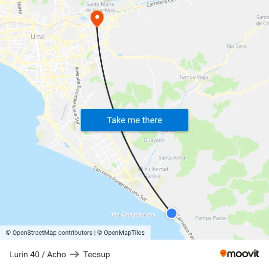 Lurin 40 / Acho to Tecsup map