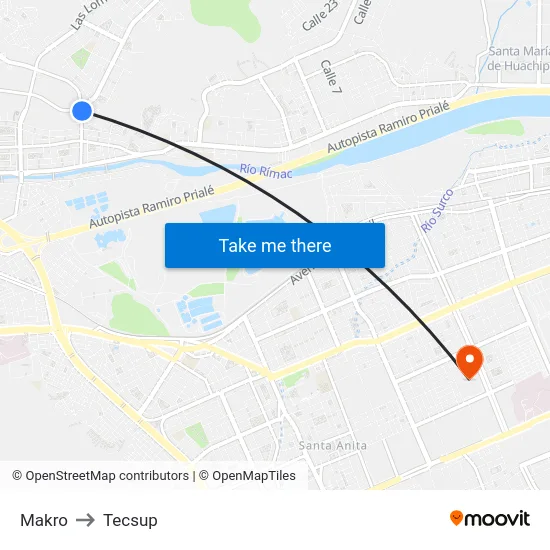 Makro to Tecsup map