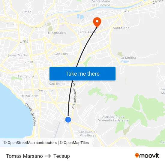 Bolichera to Tecsup map