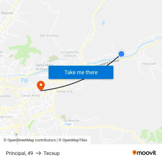 Principal, 49 to Tecsup map