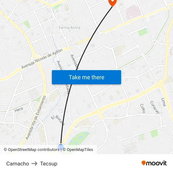 Camacho to Tecsup map