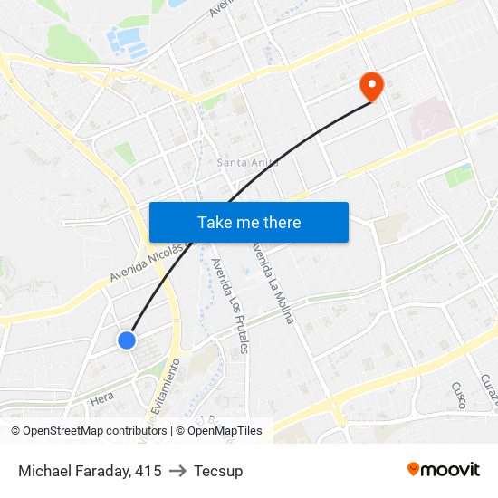 Michael Faraday, 415 to Tecsup map