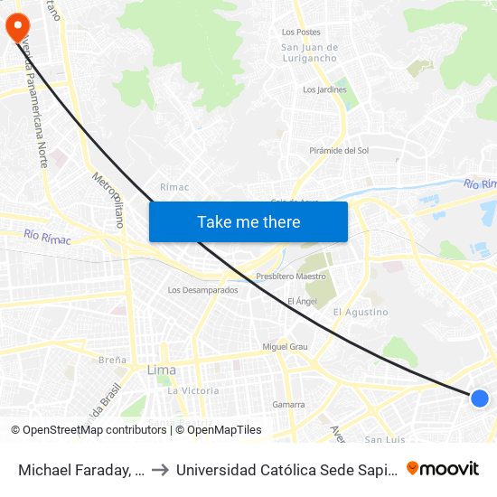 Michael Faraday, 415 to Universidad Católica Sede Sapientiae map