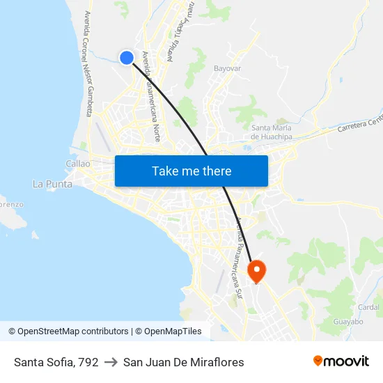 Santa Sofia, 792 to San Juan De Miraflores map