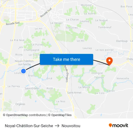 Noyal-Châtillon-Sur-Seiche to Nouvoitou map