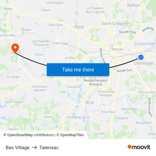 Bas Village to Talensac map