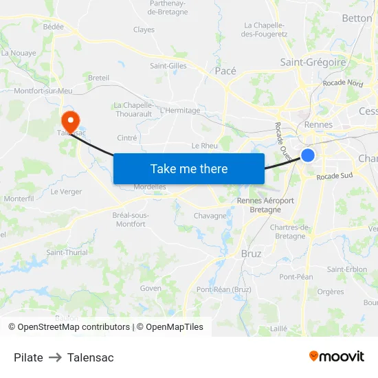 Pilate to Talensac map