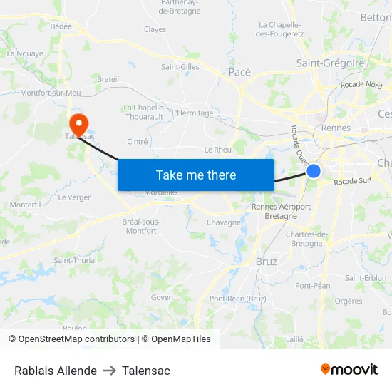 Rablais Allende to Talensac map
