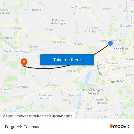 Forge to Talensac map