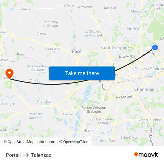 Portail to Talensac map